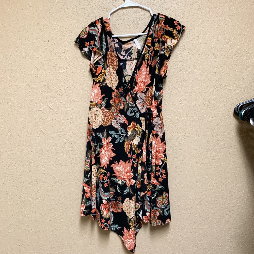 Floral wrap dress